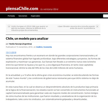 Chile, un modelo para analizar